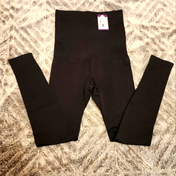 Bundle of 2 Shapermint high waist tummy control leggings size M red/black NWT - Picture 5 of 12